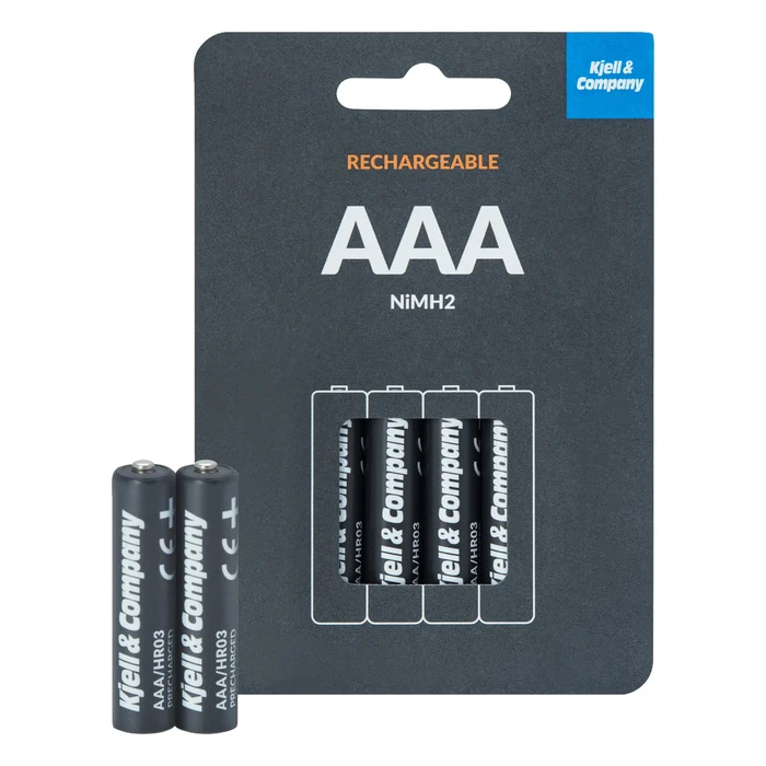 Kjell & Company Laddningsbara AAA-batterier 950 mAh 4-pack
