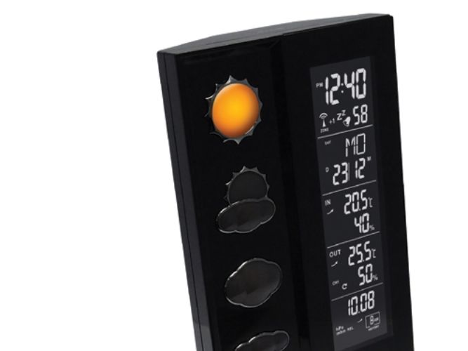 Technoline WS 6650, Svart, Inomhushygrometer, Inomhustermometer, Utomhushygrometer, Utomhustermometer, Regnsensor, hygrometer, Termometer, hygrometer, Termometer, F, °C, 30 m