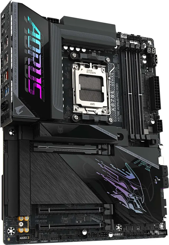 Gigabyte X870E AORUS PRO X3D moderkort, bild 2