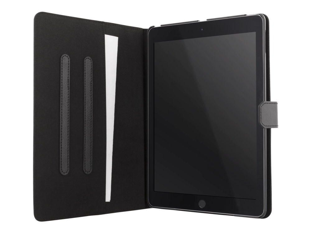 DELTACO IPD-2017-2 iPadfodral 9,7 5:e/6:e gen, veganskt läder, svart