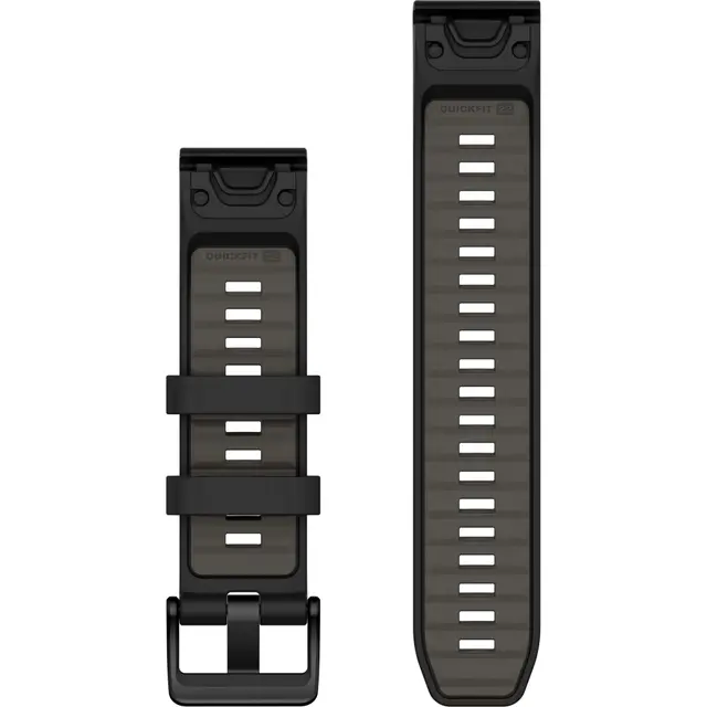 Garmin QuickFit armband 22 mm silikon, svart/grå