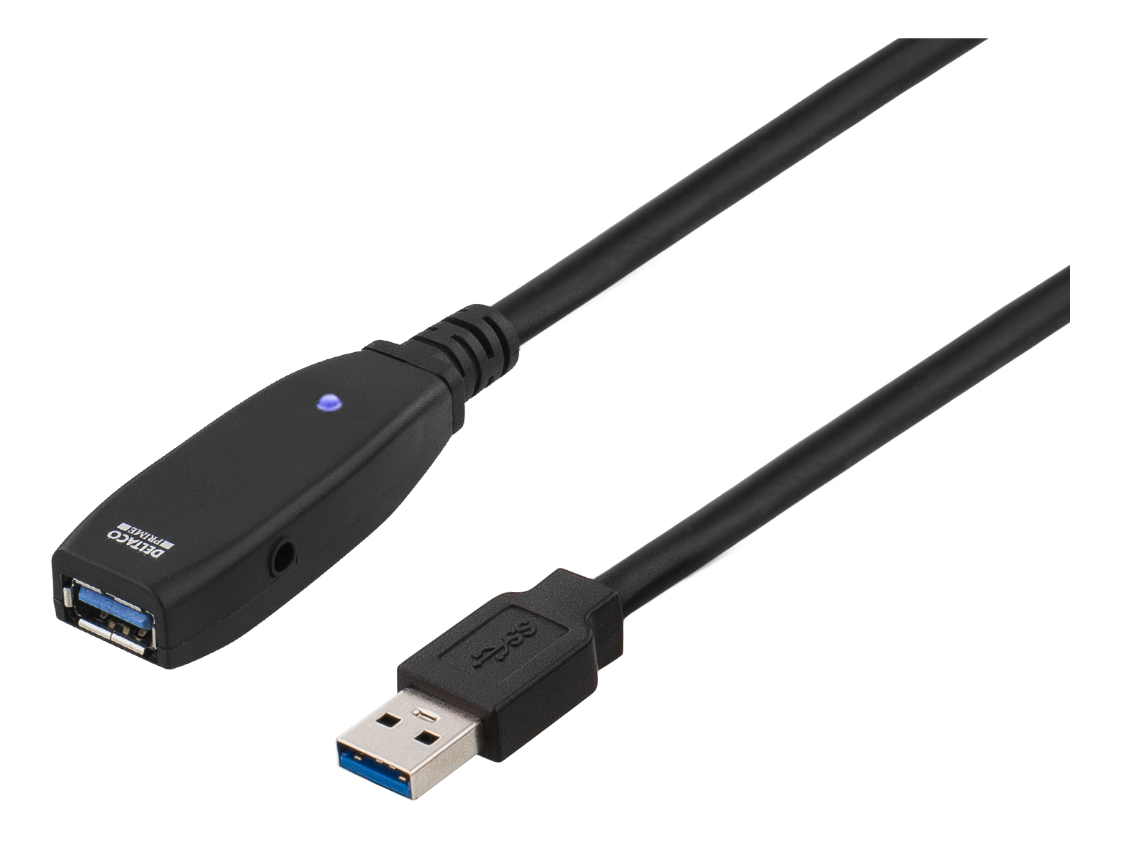 Förlängningskabel Deltaco PRIME aktiv, USB 3.0 Typ A ha till Typ A ho, 2 meter - Svart, bild 3
