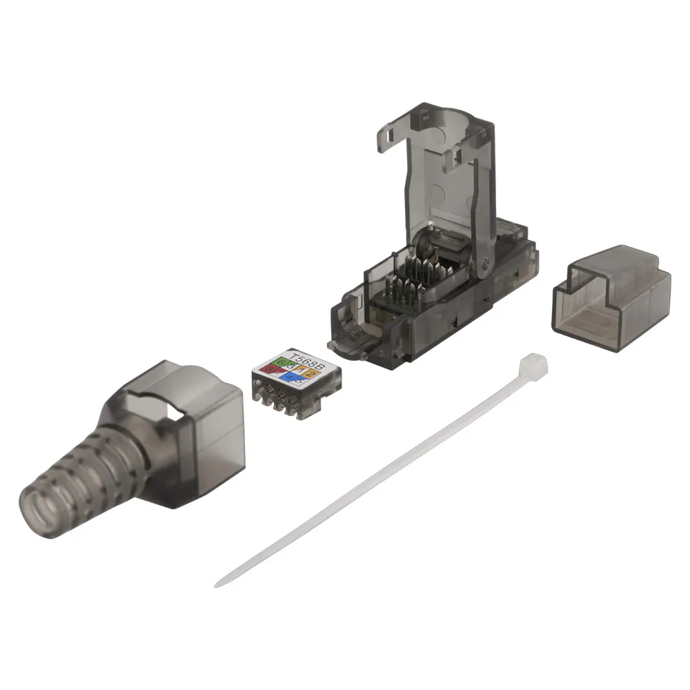 RJ45-kontakt Cat6A verktygsfri – grå, bild 2