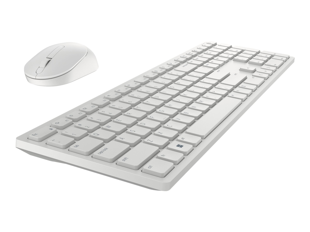 Dell Pro KM5221W trådlöst tangentbords- och musset, Nordiskt QWERTY, vit