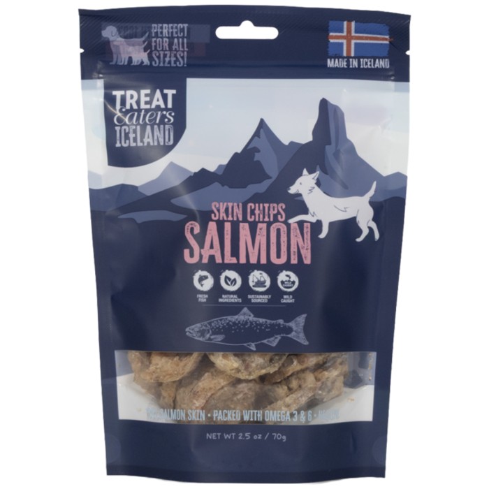 Treateaters Iceland Salmon Skin Chips Large Bites 70 g