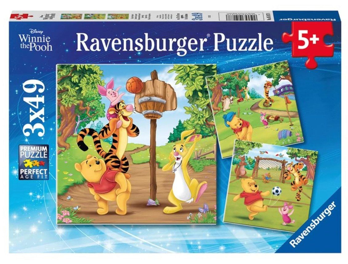 Ravensburger Nalle Puh, 49 stk, Tegnefilm, 5 År