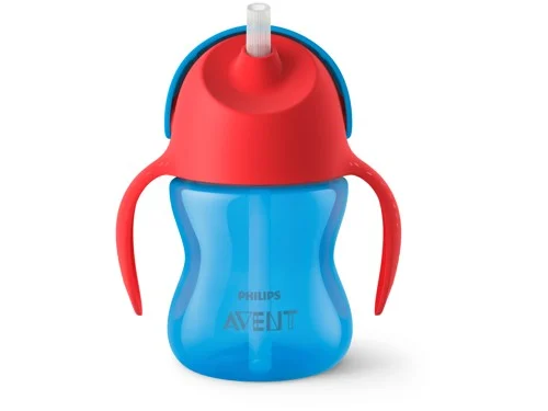 Philips Avent Sugrörsmugg Bendy Blå & Röd 200 ml, bild 4