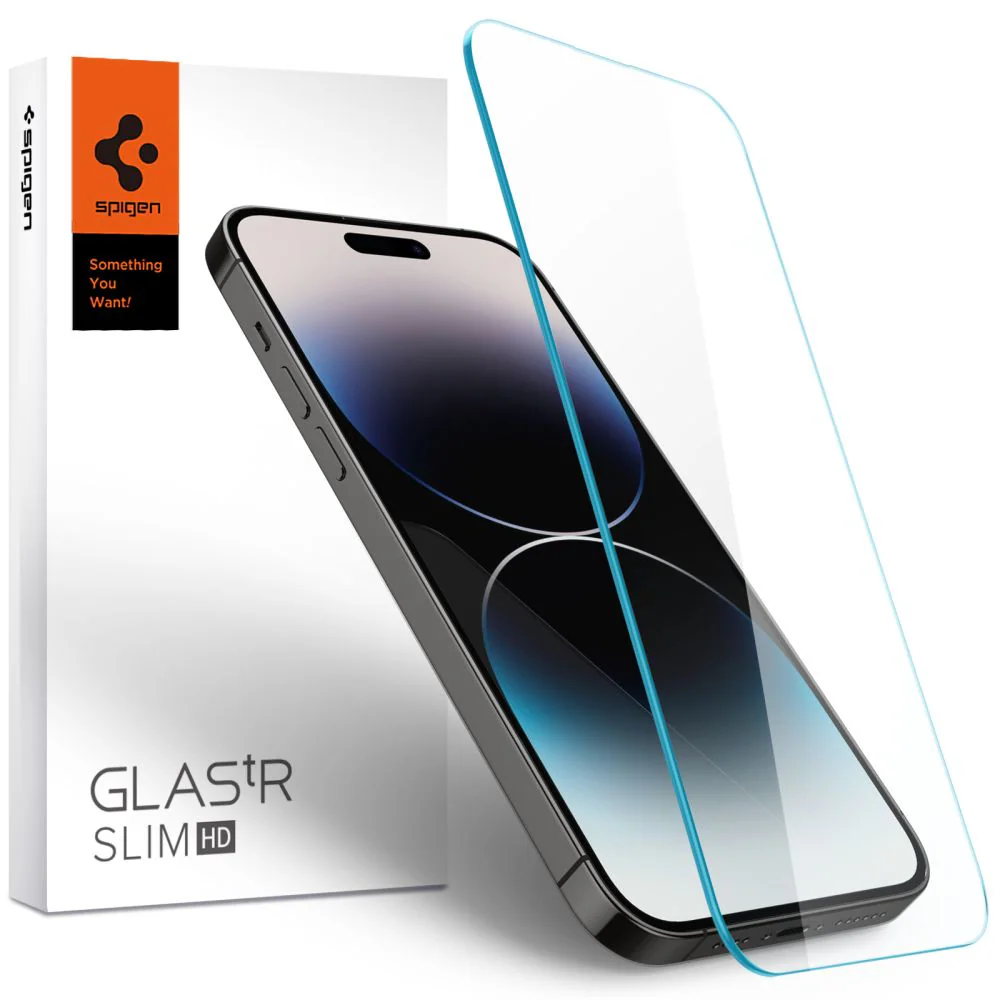 Spigen Glas.tR Slim härdat glas för iPhone 14 Pro Max