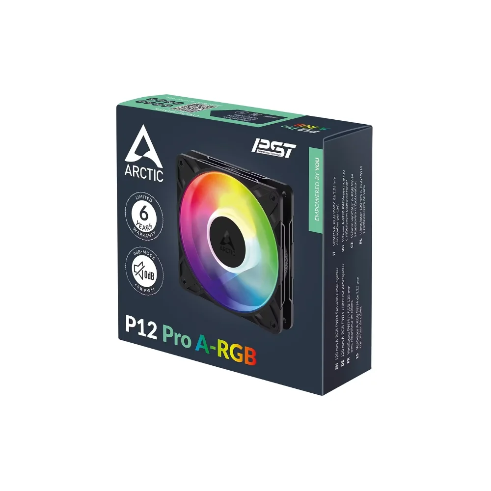 Arctic P12 Pro ARGB fläkt (svart)