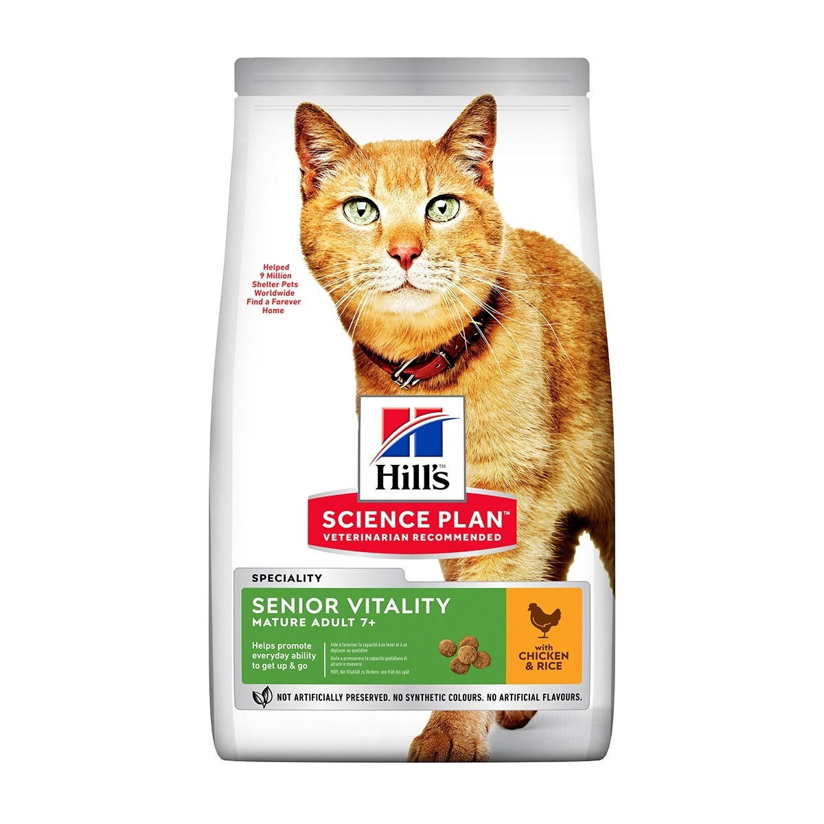 Hill's Science Plan Cat Mature Adult 7+ Senior Vitality Chicken & Rice 1,5 kg