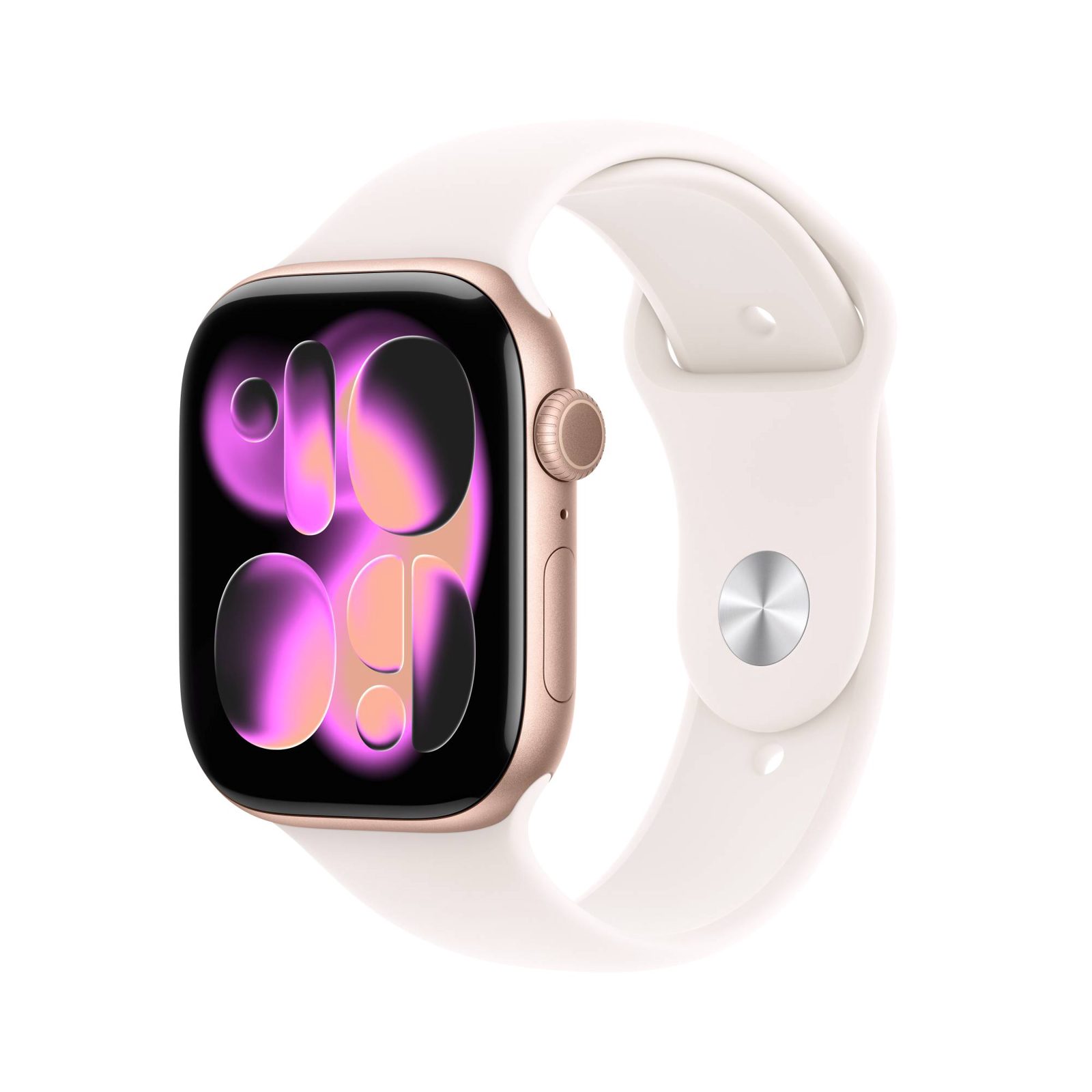 Apple Watch Series 11 GPS + Cellular 46mm Roséguld Aluminiumboett med Rosé Sportband - M/L, bild 3