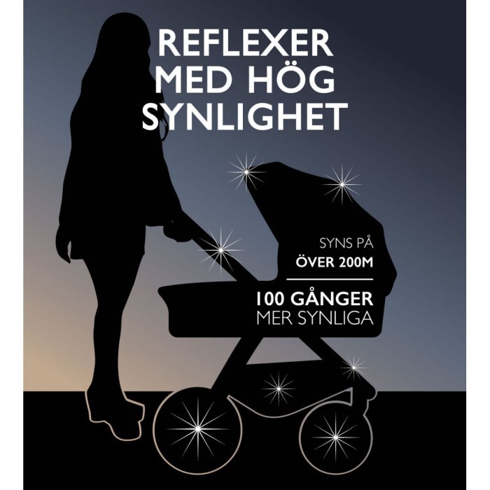 Pogu Barnvagnsreflex (Svart)
