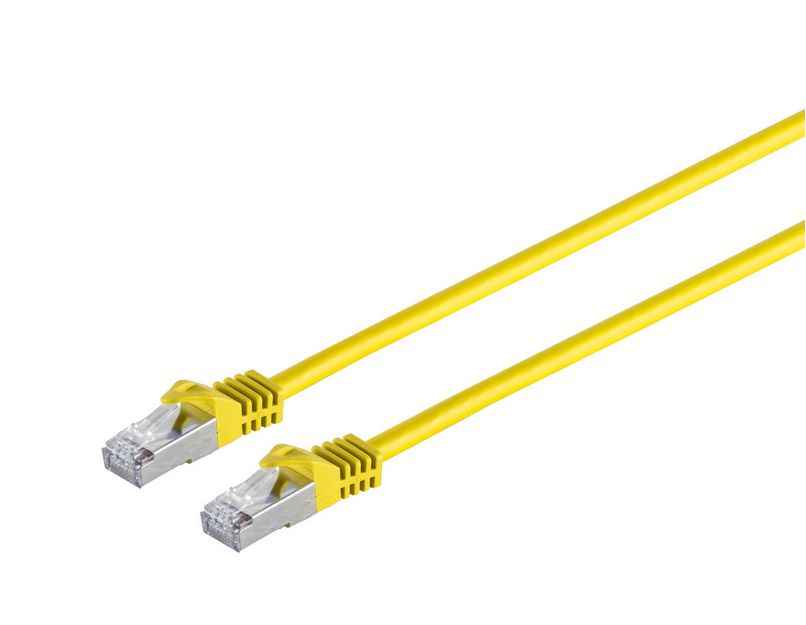 Nätverkskabel skärmad Cat7 S/FTP, MicroConnect, LSZH, 5 meter - Gul, bild 3