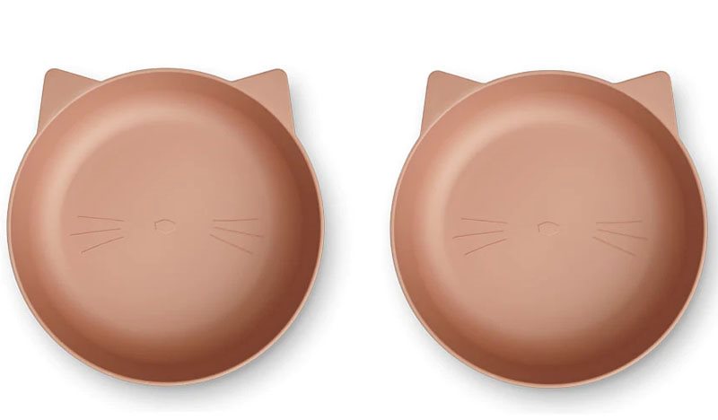 Liewood skål Solina 2-pack, katt/pale tuscany