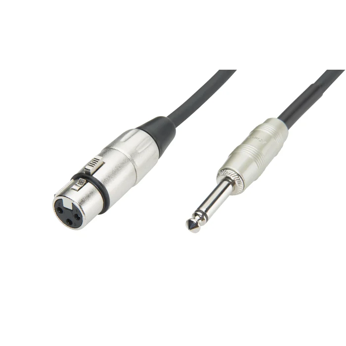 Luxorparts Mikrofonkabel XLR till 6,3 mm 1 m, Svart