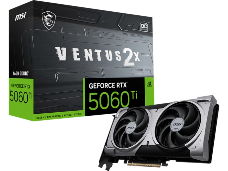 MSI GeForce RTX 5060 Ti 16G VENTUS 2X OC PLUS grafikkort, bild 5