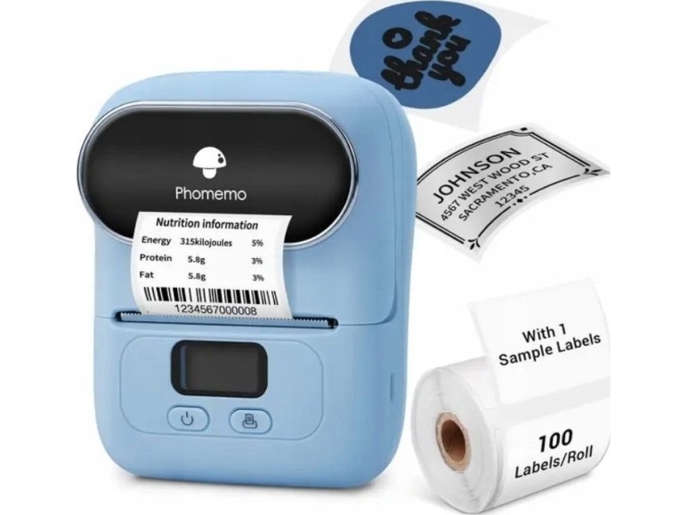Phomemo M110 termisk Bluetooth-etikettskrivare 20-50 mm blå