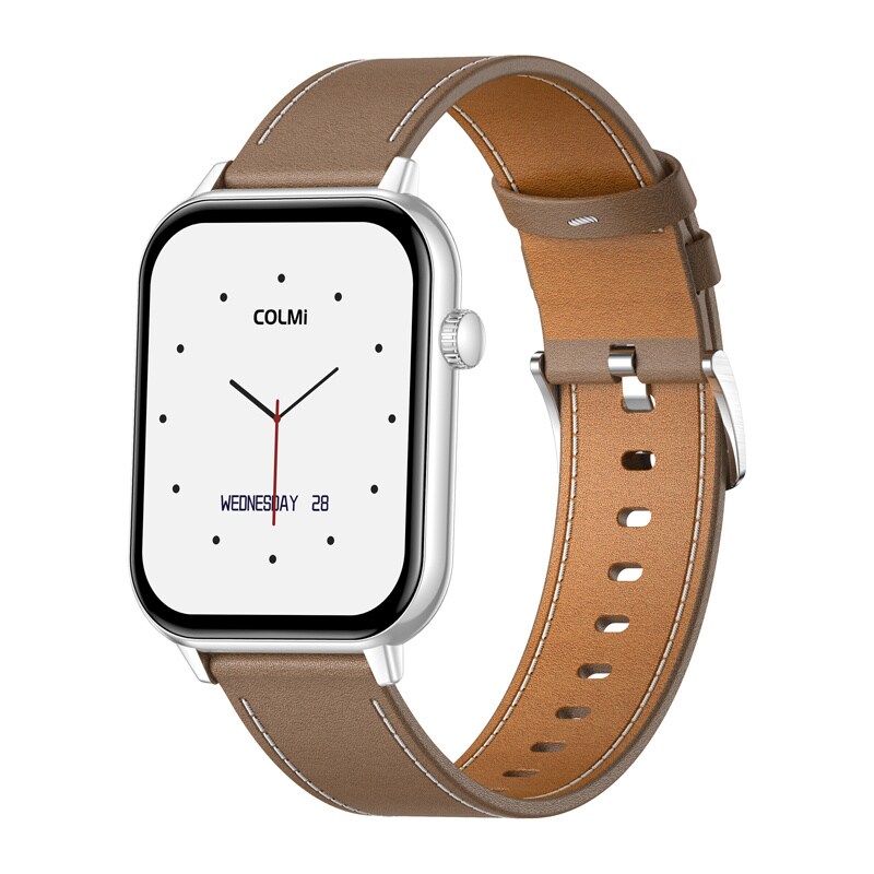 Colmi C28 Smartwatch Brown Leather Strap, bild 5