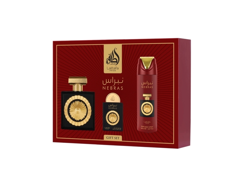 Lattafa - Nebras EDP 100 ml + EDP 20 ml + Deospray 200 ml - Giftset, bild 4
