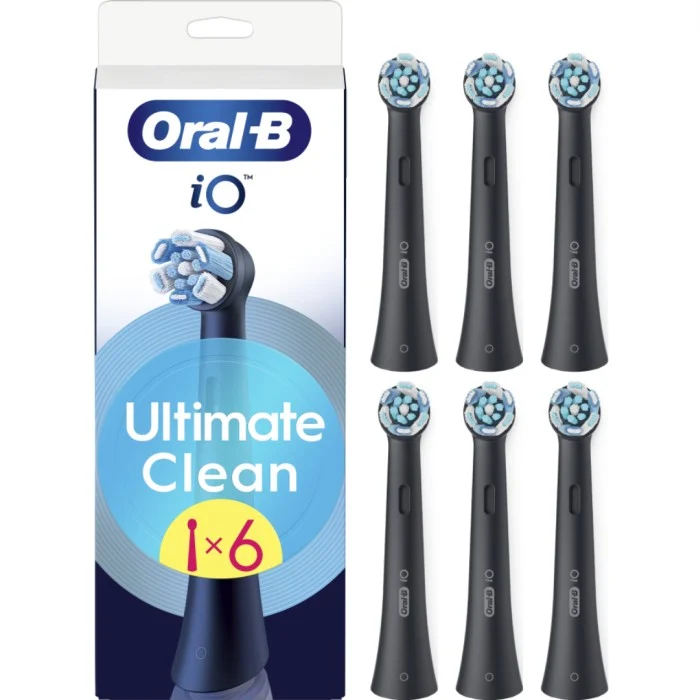 Oral-B iO Ultimate Clean borsthuvuden 6 st, svart