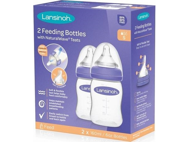 Lansinoh 75830 nappflaska mot kolik, 160 ml, 2-pack