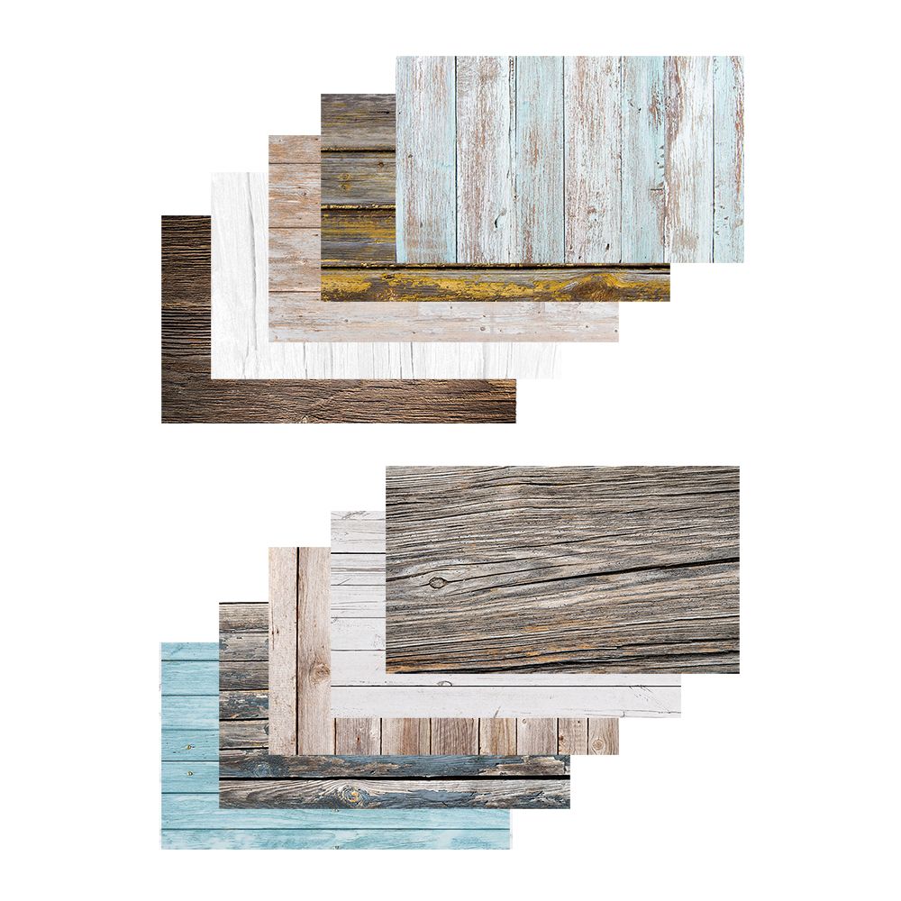 Caruba Backdrops 10 Pack (5x2 Flat Lays), Wood