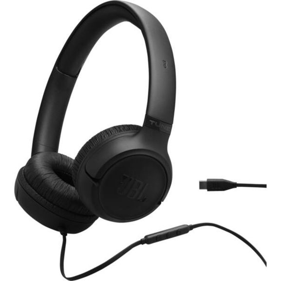 JBL Tune 530C hörlurar med kabel, svart