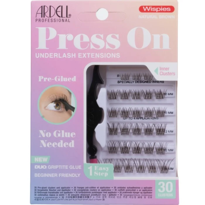Ardell Press On Underlash Extensions Wispies Natural Brown