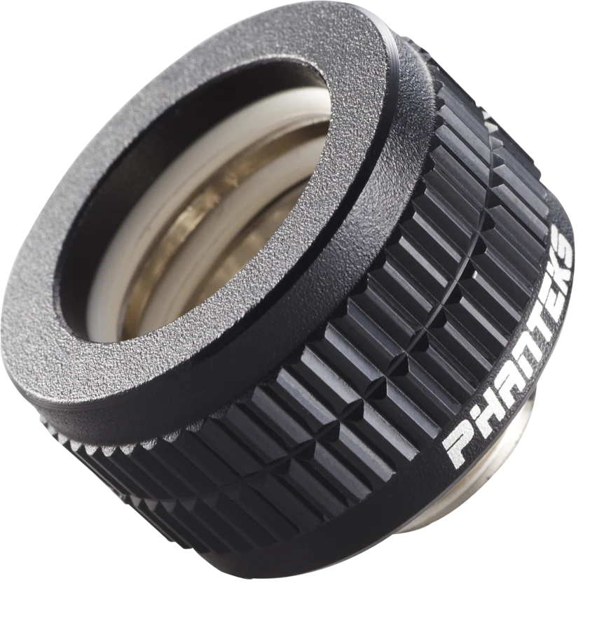 Phanteks 16mm Hard Tube Fitting G1/4 -Svart