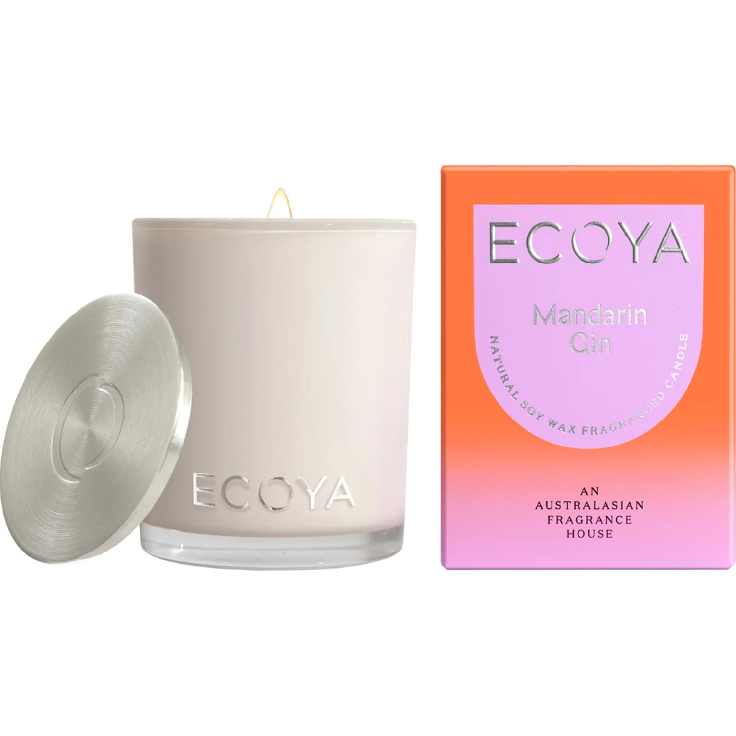 Ecoya Mini Reed Diffuser Scented Candle Mandarin Gin 80 g