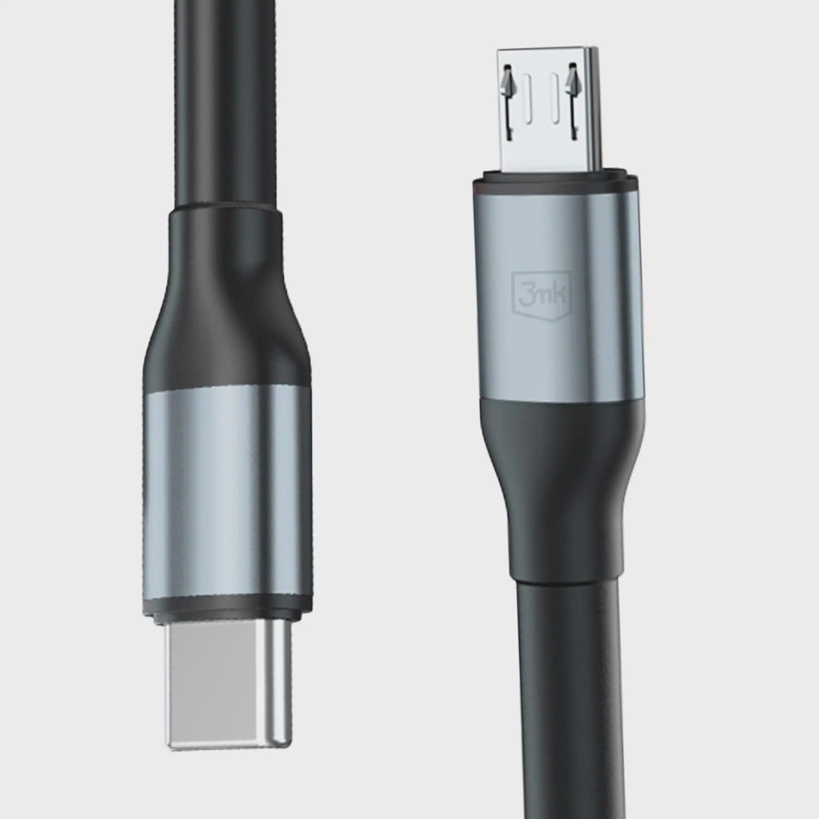 3mk Hyper Cable N-SERIES USB-C / MicroUSB 1 m QC 3.0 5 V/2 A 10 W – svart, bild 4