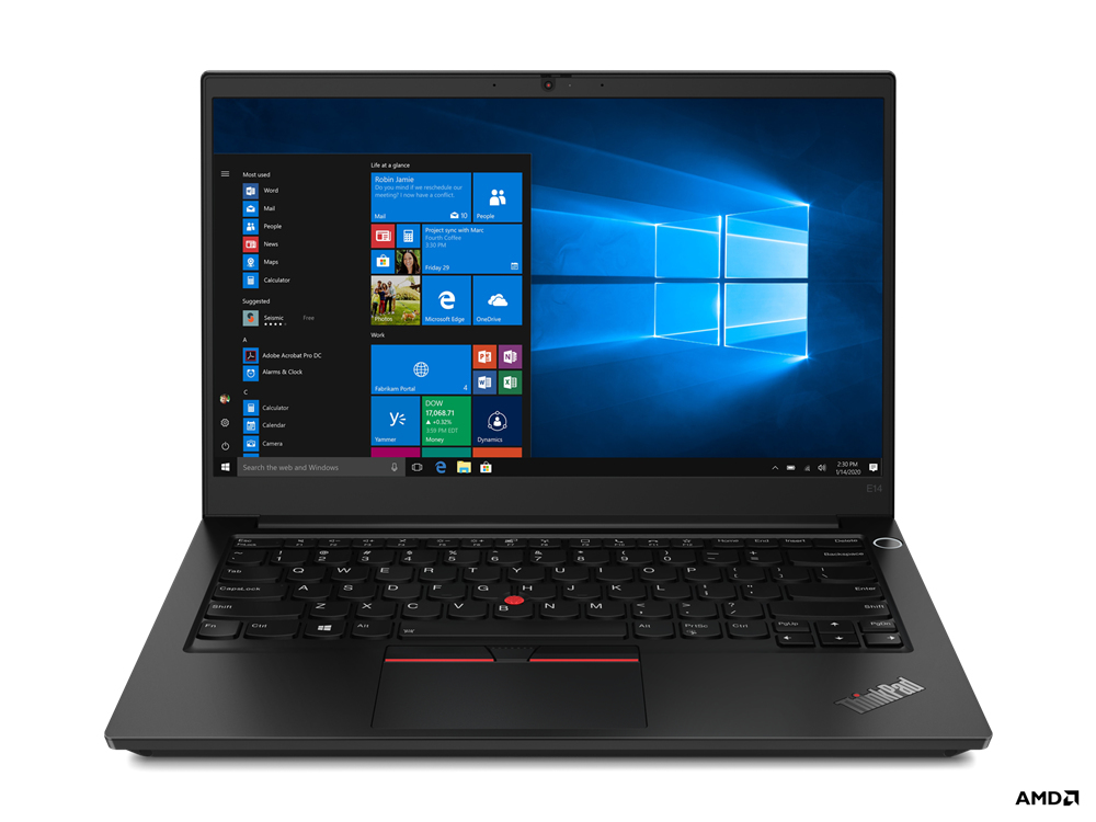 Lenovo ThinkPad E14 G3, 14" Full HD IPS matt, AMD Ryzen 7 5700U, 16 GB, 256 GB PCIe SSD, WiFi 6, bakbelyst tangentbord, Win10 Pro, bild 3