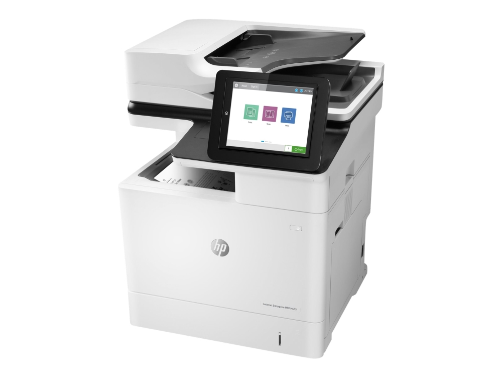 HP LaserJet Enterprise MFP M635h, skrivare + scanner + kopiator, 61 ppm, duplex, AirPrint, dislay, USB/LAN