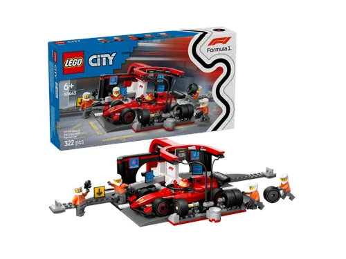 LEGO City F1 depåstopp & depåteam med Ferrari bil 60443, bild 2