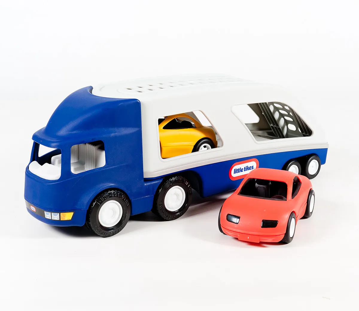 Little Tikes 170430 biltransport med två bilar, blå