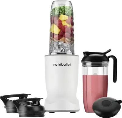 NutriBullet NBT1006MW, Sportmixer, 0,9 l, Pulsfunktion, Iskrossning, 1000 W, Vit
