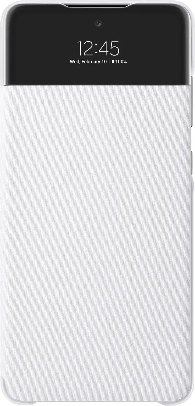 Samsung S View plånboksfodral för Galaxy A72 (vitt)