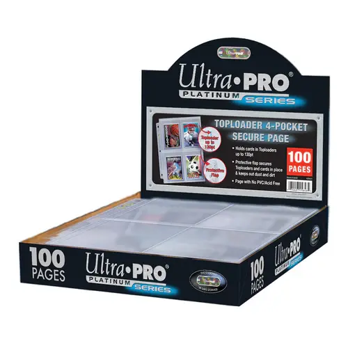 Ultra Pro 4 Pocket Secure Page for Toploaders (100 sidor)