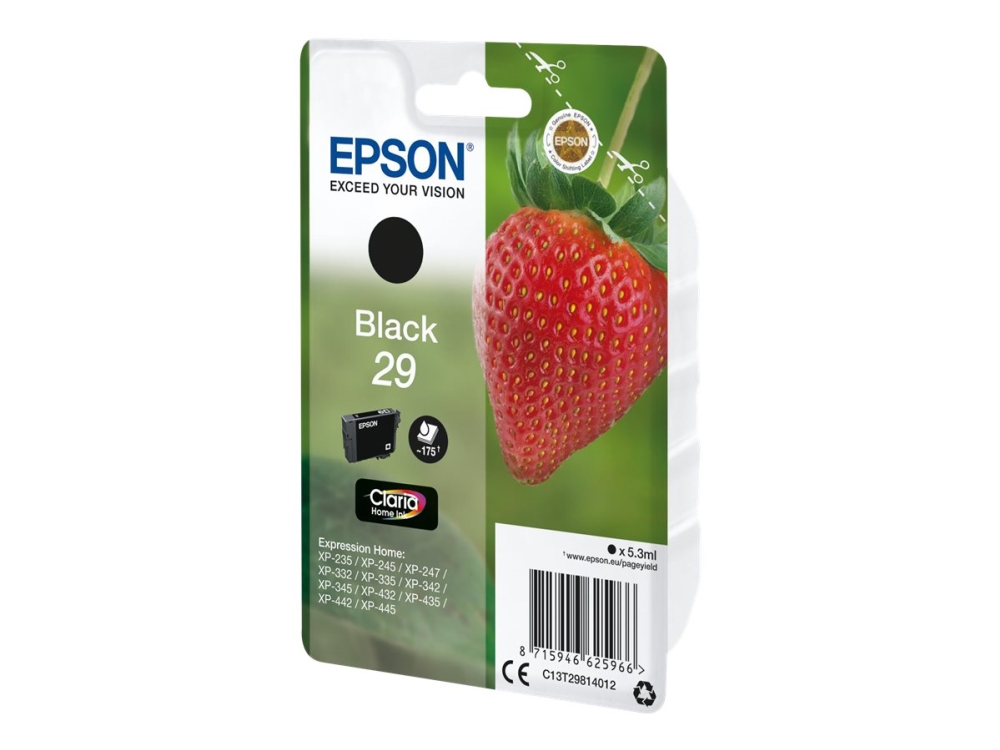 Epson Strawberry Singlepack, black 29 Claria Home ink