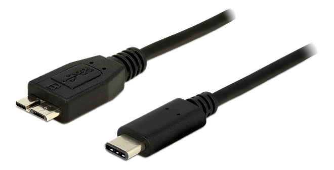 DeLOCK USB 3.1 USB-C till Micro B, 1m - svart, bild 2