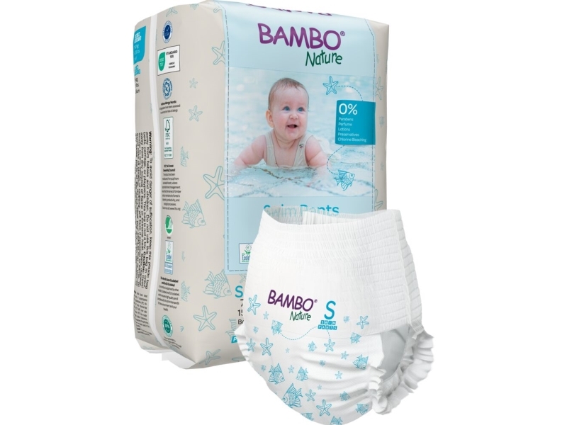 Barnblöja, badblöja, Bambo Nature, S - (10 st.)