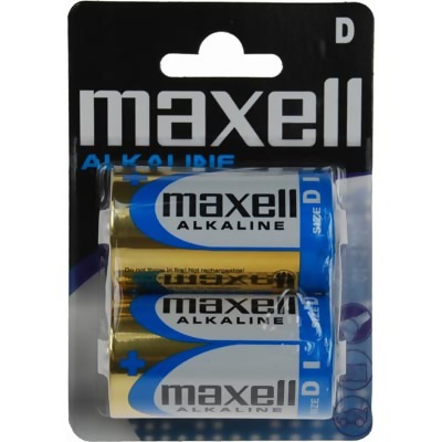 Maxell D (LR20), Alkaline, 1,5V, 2-pack