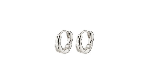 PILGRIM - EDDY Organic Shaped Mini Huggie Hoops - Silver-Plated - 10 mm, bild 3