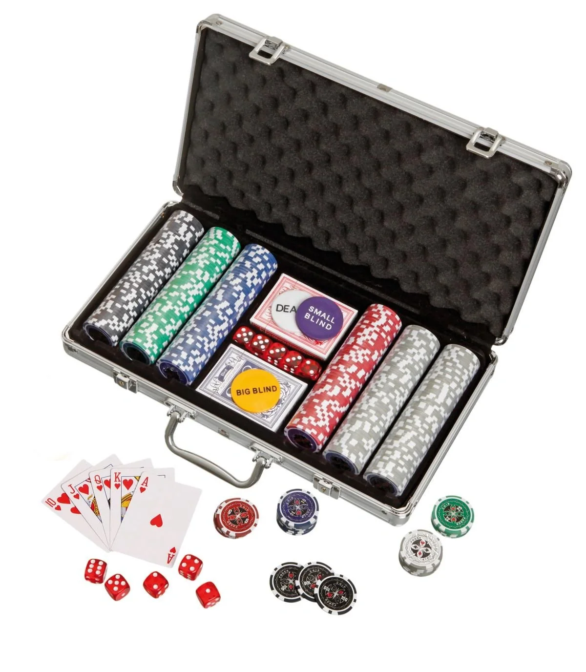 Poker case, 300 poker chips