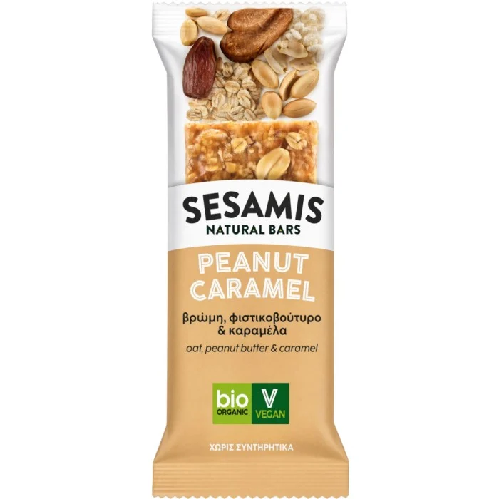 Sesamis Natural Bar Peanut Caramel 34 g