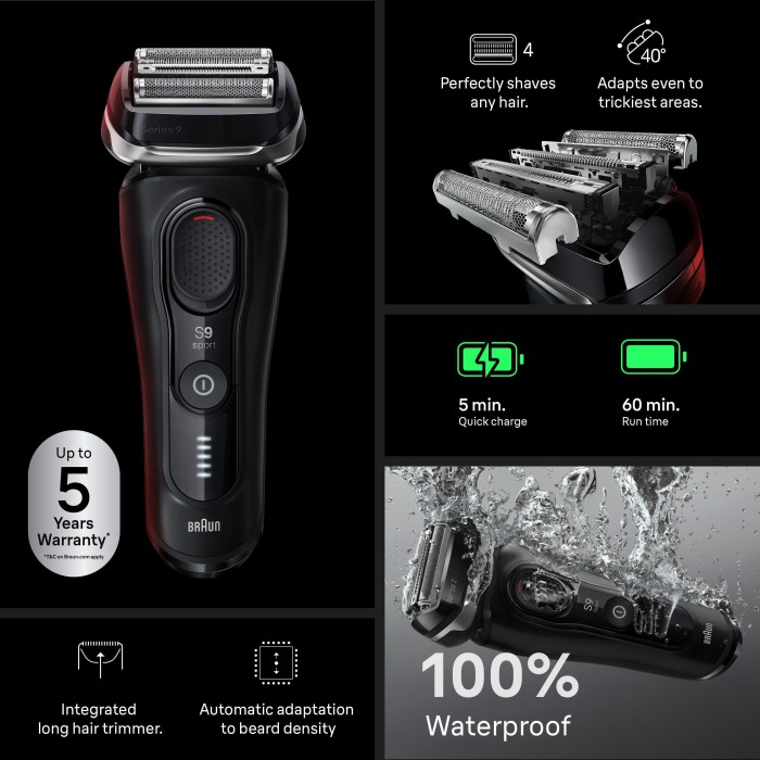 Braun Series 9 Sport 9110s F1 rakapparat, bild 4