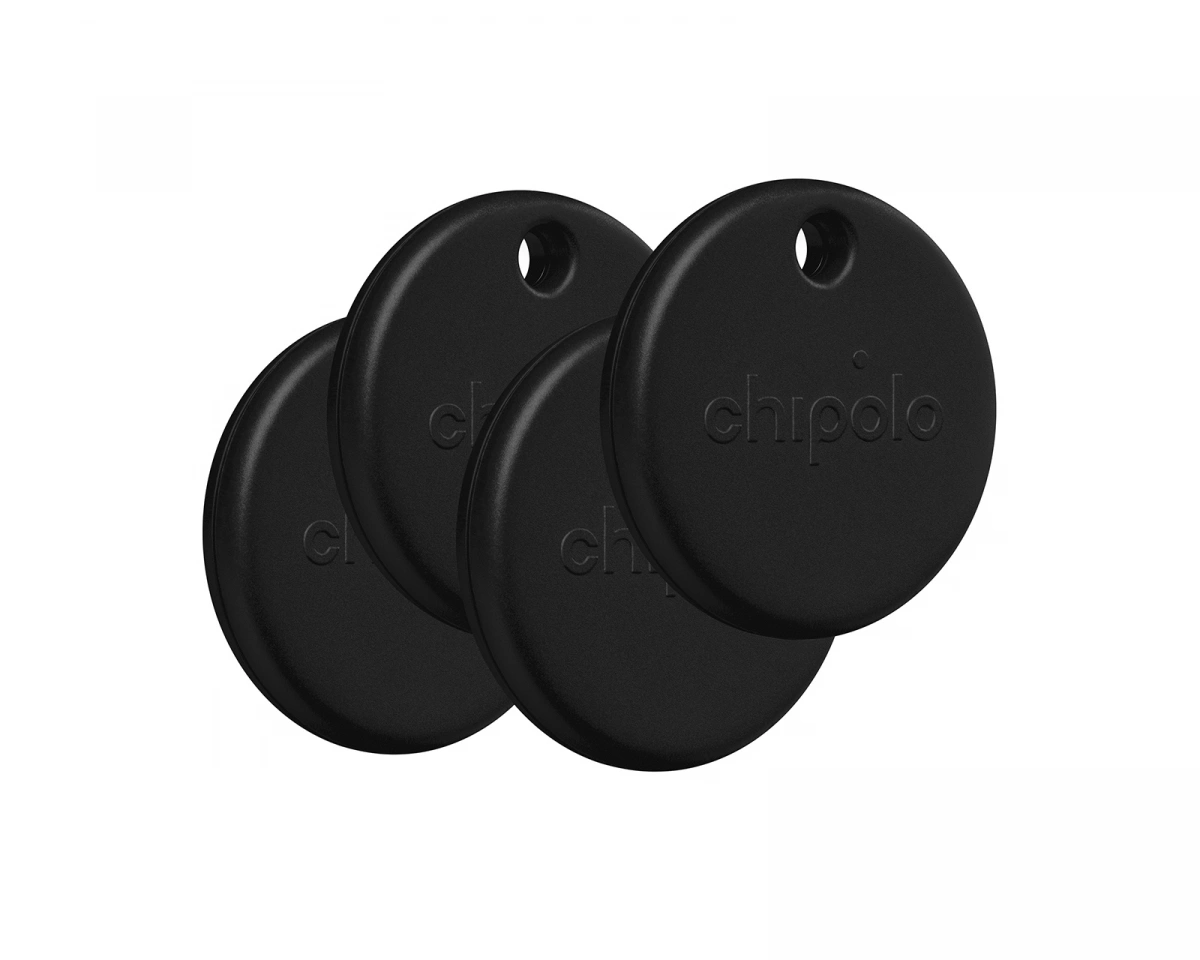 Chipolo POP smart tracker för Android och Apple iOS, 4 x POP spårare, svart