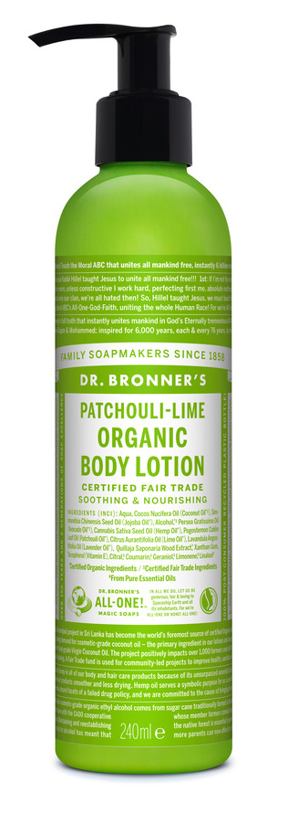 Dr. Bronner's Organic Body Lotion Patchouli-Lime 240 ml, bild 3
