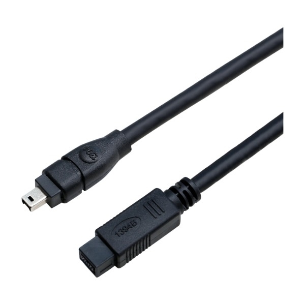Eletra IEEE 1394A 4P hane - 1394B 9P hane 5M kabel, svart