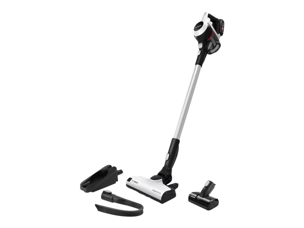 Bosch Serie 6 BKS611MTB sladdlös skaftdammsugare 2-i-1, påslös, svart/vit